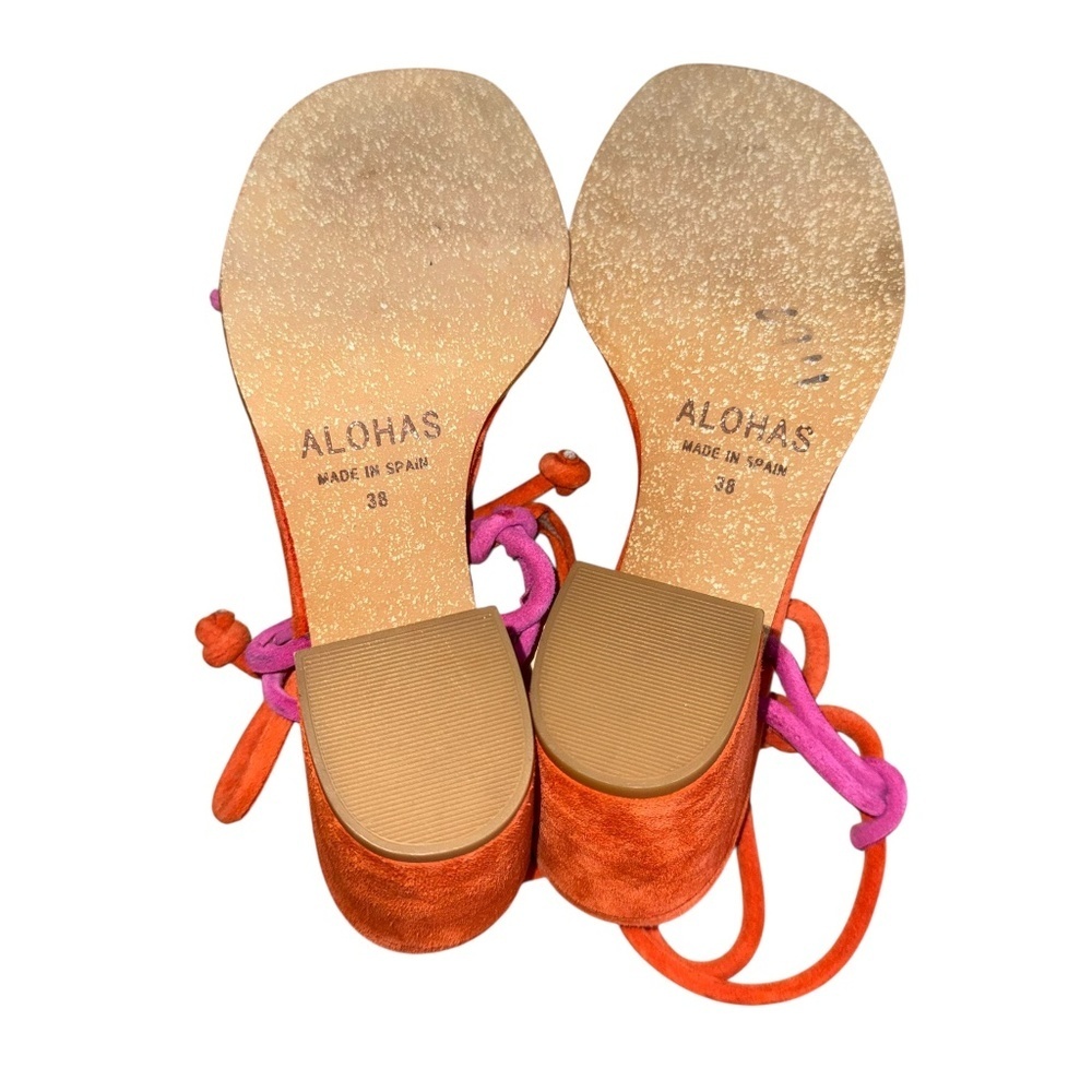 Alohas Grace Sandal Magenta Orange Womens Size 38 (7-7.5) - Picture 8 of 8